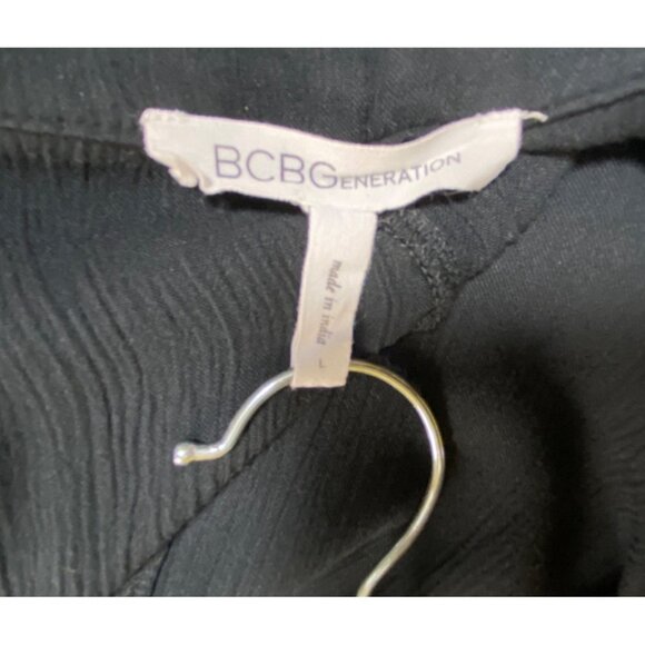 BCBG Black Embroidered Jumpsuit Large Boho Hippie Casual Gypsy Sexy Coastal Cute - Picture 6 of 7